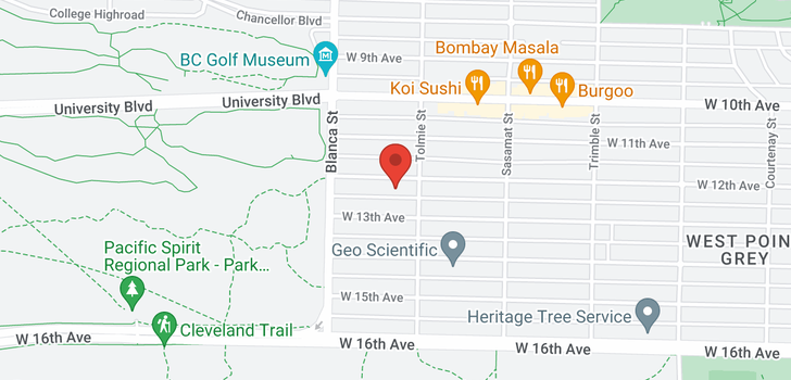 map of 4626 W 12TH AVENUE